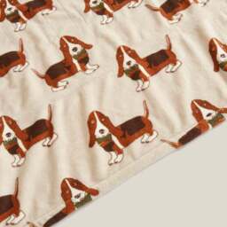 Humphrey the Basset Hound Printed Fleece Electric Throw Blanket - thumbnail 3