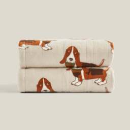 Humphrey the Basset Hound Printed Fleece Electric Throw Blanket - thumbnail 4