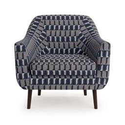 Eddie Regents Jacquard Velvet Tub Chair - thumbnail 3