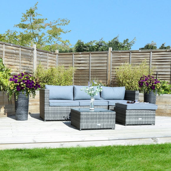 Corner Sofa Grey Lounge Set - image 1