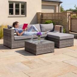 Corner Sofa Grey Lounge Set - thumbnail 2