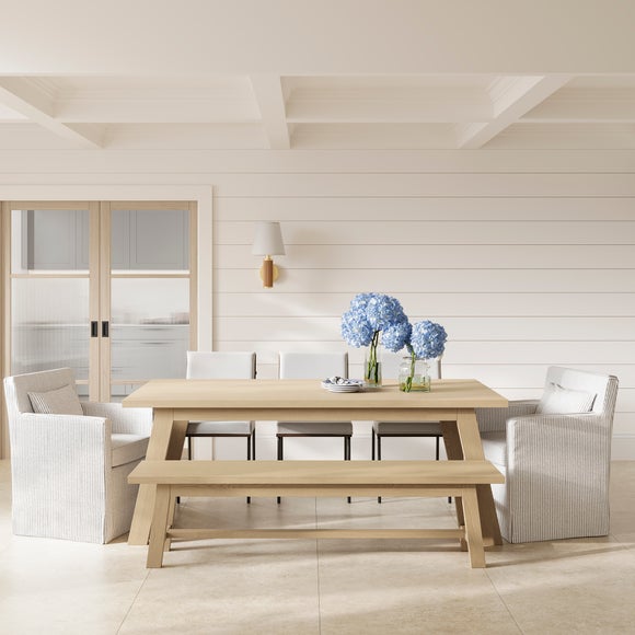 Bourton 8 Seater Dining Table, Latte - image 1