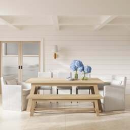Bourton 8 Seater Dining Table, Latte