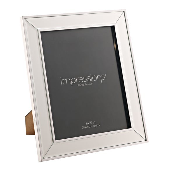 Impressions Mirror Border Bevelled Photo Frame - image 1