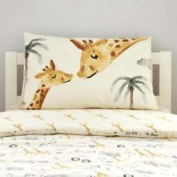 Safari Natural 100% Cotton Cot Bed / Toddler Duvet Cover and Pillowcase Set - thumbnail 2