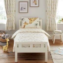 Safari Natural 100% Cotton Cot Bed / Toddler Duvet Cover and Pillowcase Set - thumbnail 1