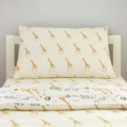 Safari Natural 100% Cotton Cot Bed / Toddler Duvet Cover and Pillowcase Set - thumbnail 3