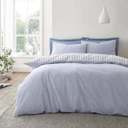 Bianca Hampton Stripe 200 Thread Count 100% Cotton Duvet Cover & Pillowcase Set - thumbnail 3