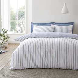 Bianca Hampton Stripe 200 Thread Count 100% Cotton Duvet Cover & Pillowcase Set - thumbnail 1