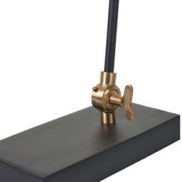 Canton Matt Black and Brass Metal Cone Floor Lamp - thumbnail 4