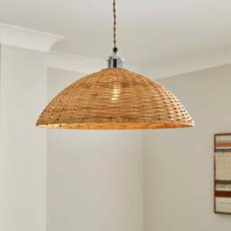 Rhaya Rattan Easy Fit Pendant Shade - thumbnail 1
