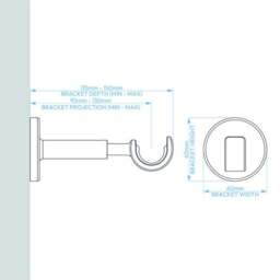 Trinity Fixed Metal Curtain Pole - thumbnail 4