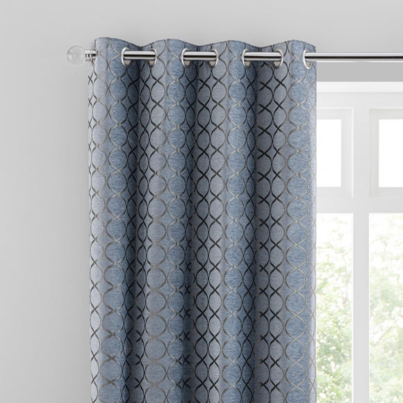 Chenille Ogee Eyelet Curtains - image 1