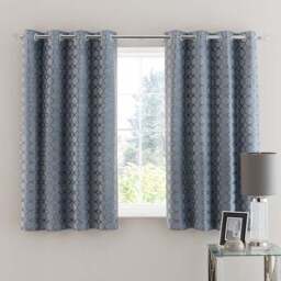 Chenille Ogee Eyelet Curtains - thumbnail 5