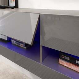 "Galicia LED Extra Wide Floating Wall TV Unit for TVs up to 80""" - thumbnail 5