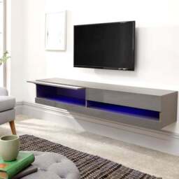 "Galicia LED Extra Wide Floating Wall TV Unit for TVs up to 80""" - thumbnail 3