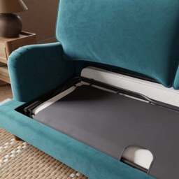 Beatrice II Velvet 3 Seater Double Sofa Bed - thumbnail 3