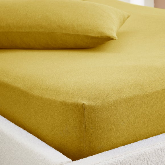 Elements 100% Cotton Jersey Plain Fitted Sheet - image 1