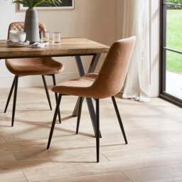 Walden Set of 4 Dining Chairs, Faux Leather - thumbnail 1