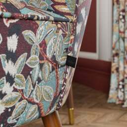 Eliza Wooden Arm Jacquard Nature's Exhibitionists Occasional Armchair Wild Tropics - thumbnail 4