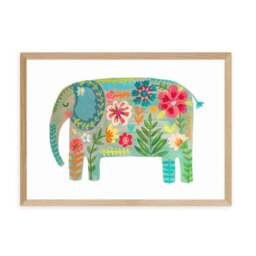 East End Prints Floral Elephant by Darcie Olley Print - thumbnail 2