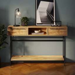 Bryant Extra Wide Console Table, Mango Wood Effect - thumbnail 1