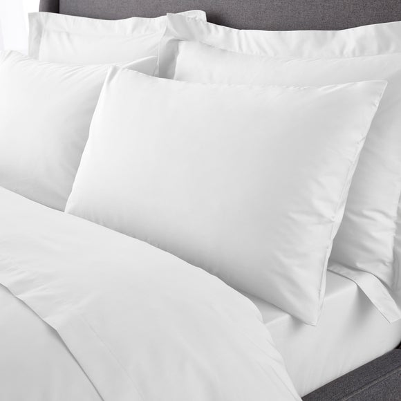 Hotel 230 Thread Count Crisp 100% Cotton Percale Standard Pillowcase Pair