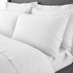 Hotel 230 Thread Count Crisp 100% Cotton Percale Standard Pillowcase Pair