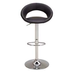 Knox Adjustable Height Swivel Bar Stool, Faux Leather - thumbnail 2