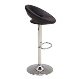 Knox Adjustable Height Swivel Bar Stool, Faux Leather - thumbnail 3