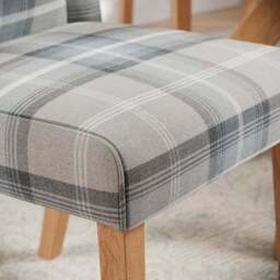 Oswald Set of 2 Dining Chairs, Country Check - thumbnail 4