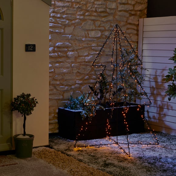 Large Metal Light Up Christmas Tree