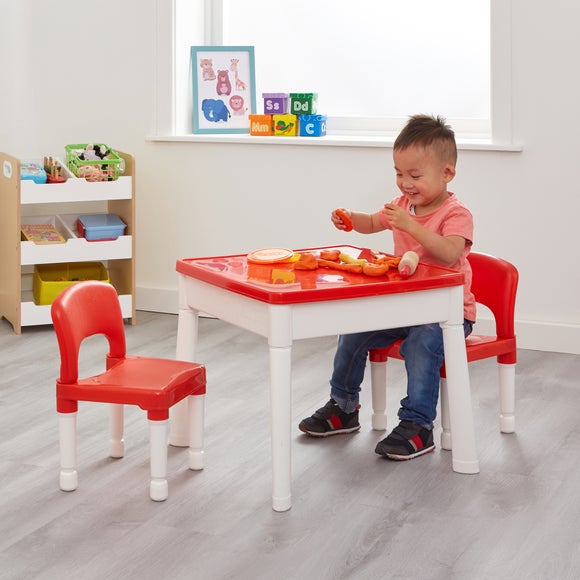 Liberty House Kids 6 In 1 Activity Table And Two Chairs Set - image 1