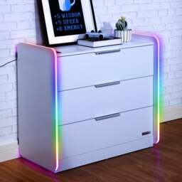 X Rocker Electra Chest of 3 Drawers with LED Lights - thumbnail 1