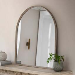 Cedar and Sage Mesa Arched Overmantel Mirror - thumbnail 1