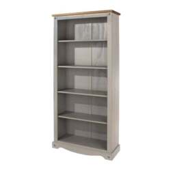 Corona Tall Bookcase, Grey - thumbnail 3