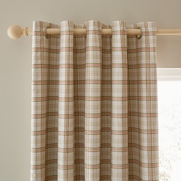 Denton Check Blackout Eyelet Curtains - image 1
