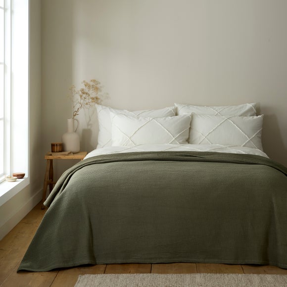 Otis Waffle 100% Cotton Throw Blanket - image 1