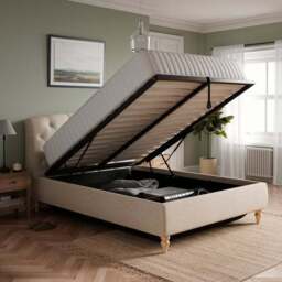Arriana Woven Fabric Ottoman Bed - thumbnail 2