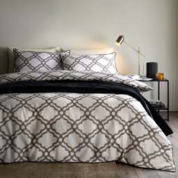 Hudson Trellis 100% Cotton Duvet Cover & Pillowcase Set