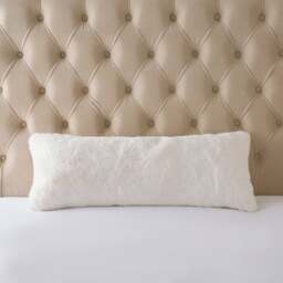 Dorma Purity Faux Fur Boudoir Cushion - thumbnail 1