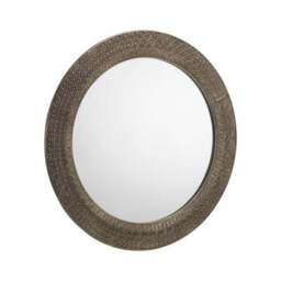 Cadence Round Pewter Wall Mirror - thumbnail 3