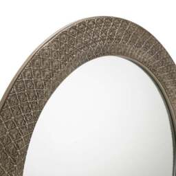 Cadence Round Pewter Wall Mirror - thumbnail 2