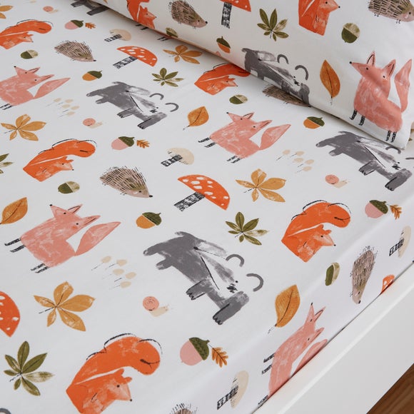Pack of 2 Woodland Adventure 100% Cotton Fitted Bed Sheets - image 1
