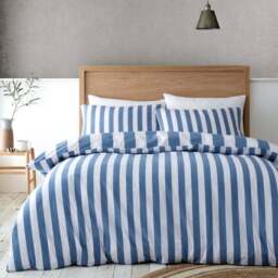 Catherine Lansfield Cove Stripe Duvet Cover and Pillowcase Set - thumbnail 3