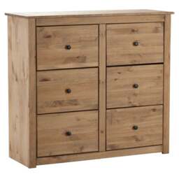 Panama 6 Drawer Chest, Pine - thumbnail 1