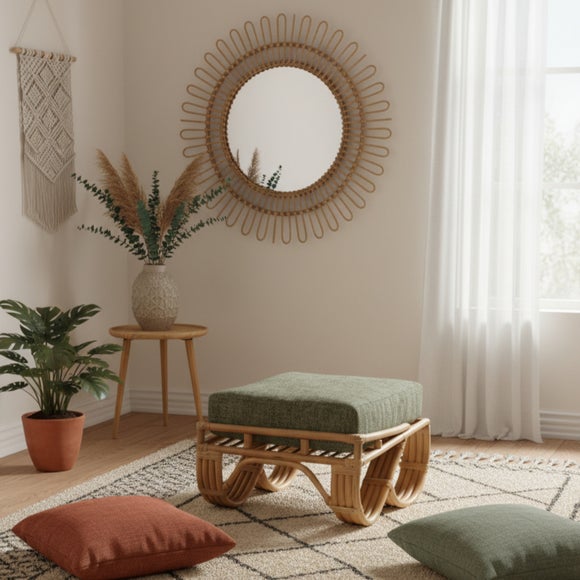 Desser Pretzel Rattan Footstool - image 1
