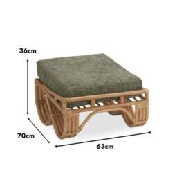 Desser Pretzel Rattan Footstool - thumbnail 4