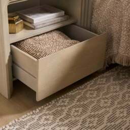 Romy Wide 1 Drawer Bedside Table, Mango Wood - thumbnail 3