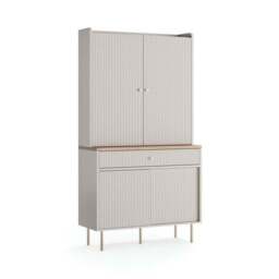 Georgi Tall Cabinet with Hideaway Desk - thumbnail 6